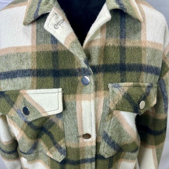 ZARA Wool Blend Plaid Tartan
Overshirt Jacket Shirt button up size S - Picture 6 of 13